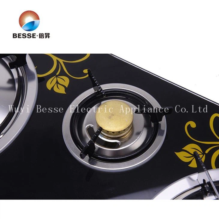 Hot Sell 3 Burner Slim Body Cast Iron Burner Brass Fire Cap Gas Stove Hot Sell 3 Burner Slim Body Cast Iron Burner Brass Fire Cap Gas Stove